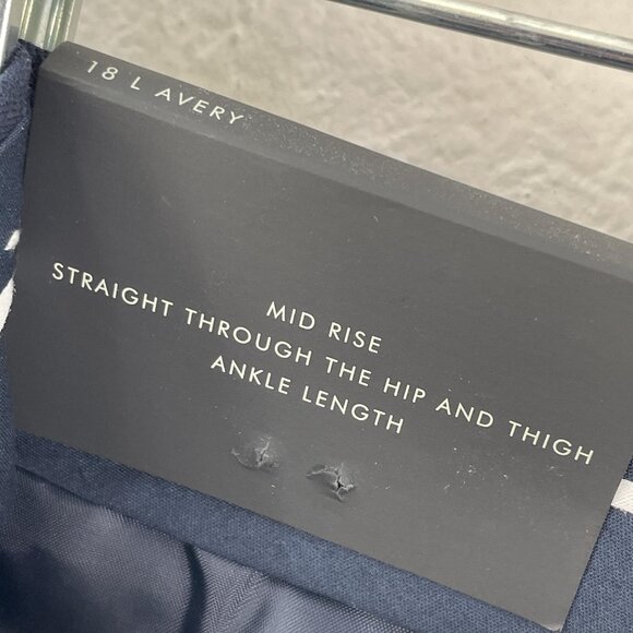 Banana Republic Pants Womens 18L Blue Avery Mid Rise Straight Ankle Dress Work - Picture 7 of 8